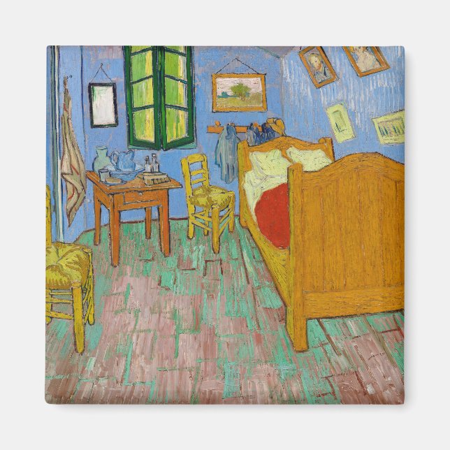 Íman Vincent Van Gogh Bedroom. Impressionismo (Frente)