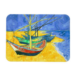 Íman Vincent van Gogh Boats em Saintes-Marie watercol
