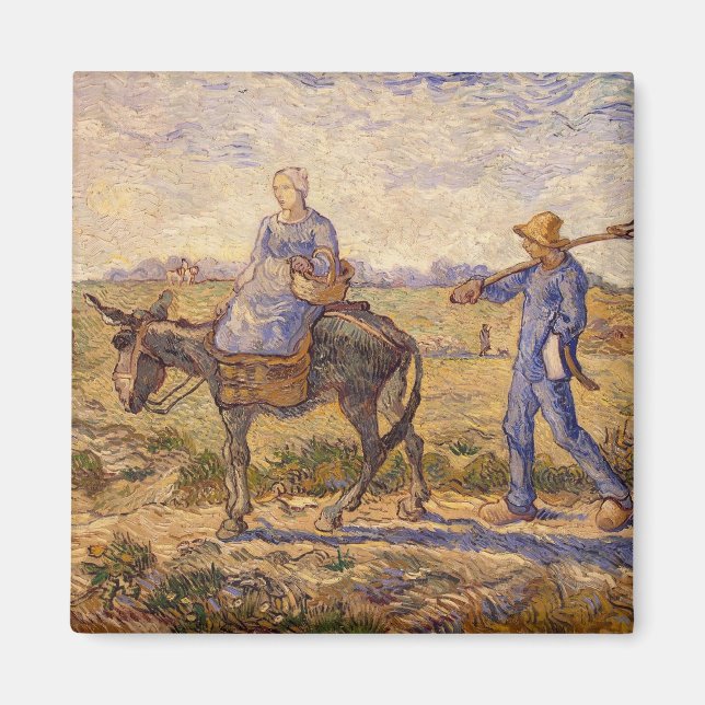 Íman Vincent van Gogh | Bom dia, saída para o trabalho (Frente)