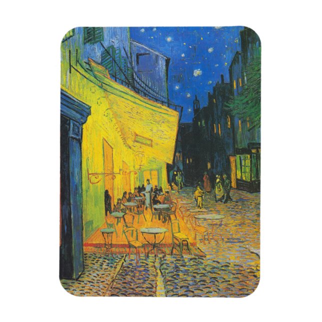 Íman Vincent Van Gogh Cafe Terrace à Noite (Vertical)