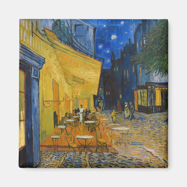 Íman Vincent van Gogh - Cafe Terrace à Noite (Frente)