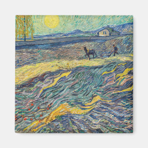 Íman Vincent van Gogh - Campo com Agricultores a Lavar