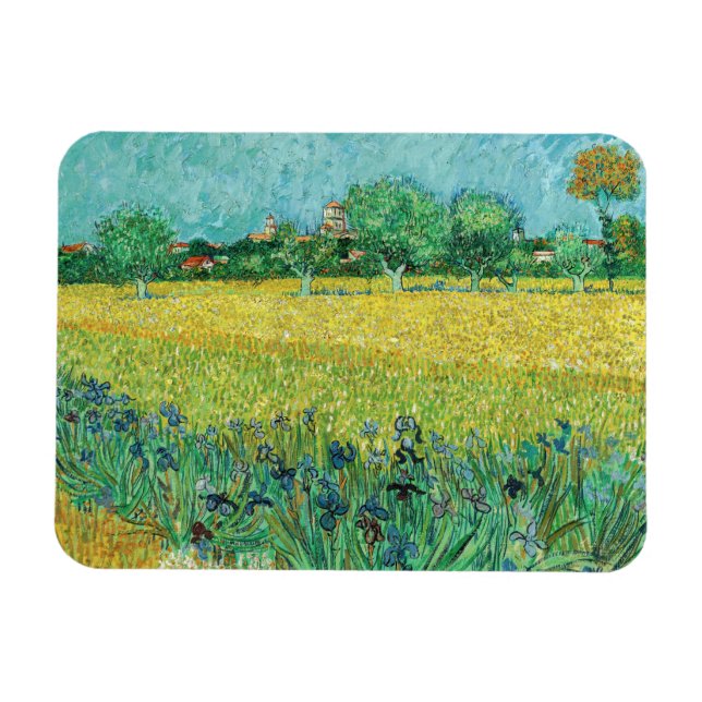 Íman Vincent van Gogh - Campo com irlandeses perto de A (Horizontal)