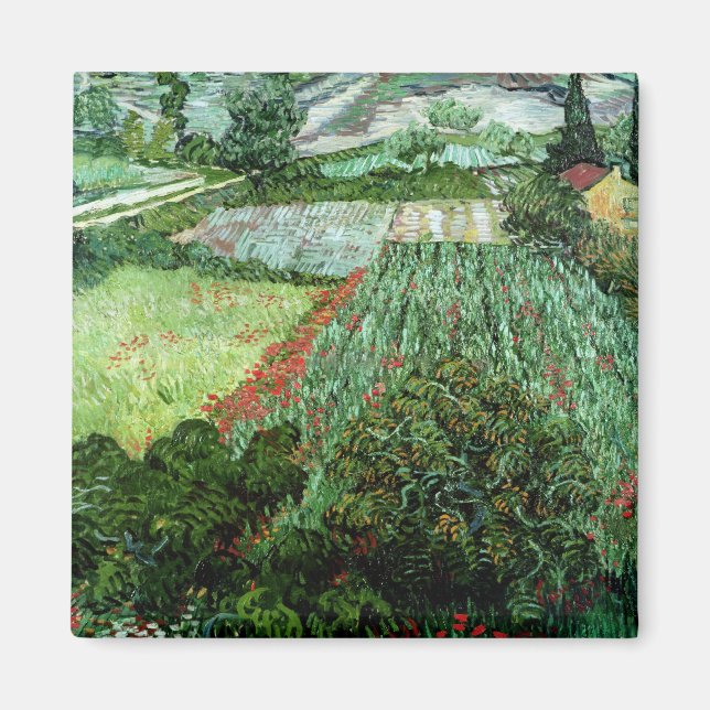 Íman Vincent van Gogh | Campo com papas, 1889 (Frente)