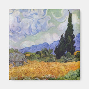 Íman Vincent van Gogh - campo de trigo com ciprestes