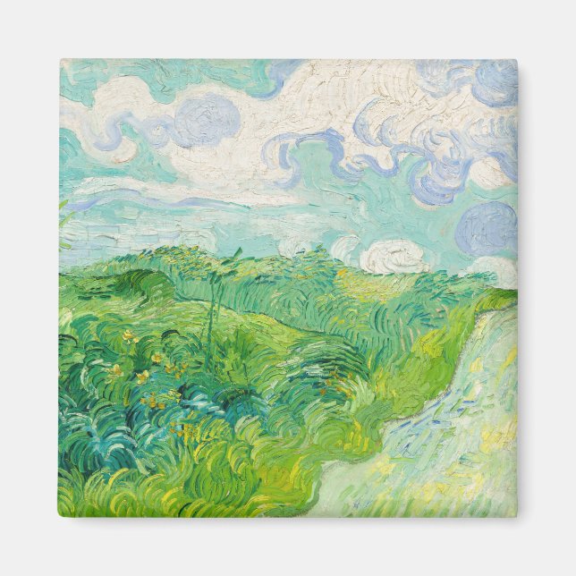 Íman Vincent van Gogh - Campo de Trigo Verde, Auvers (Frente)