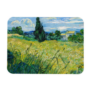 Íman Vincent van Gogh - Campo de Trigo Verde com Cipres
