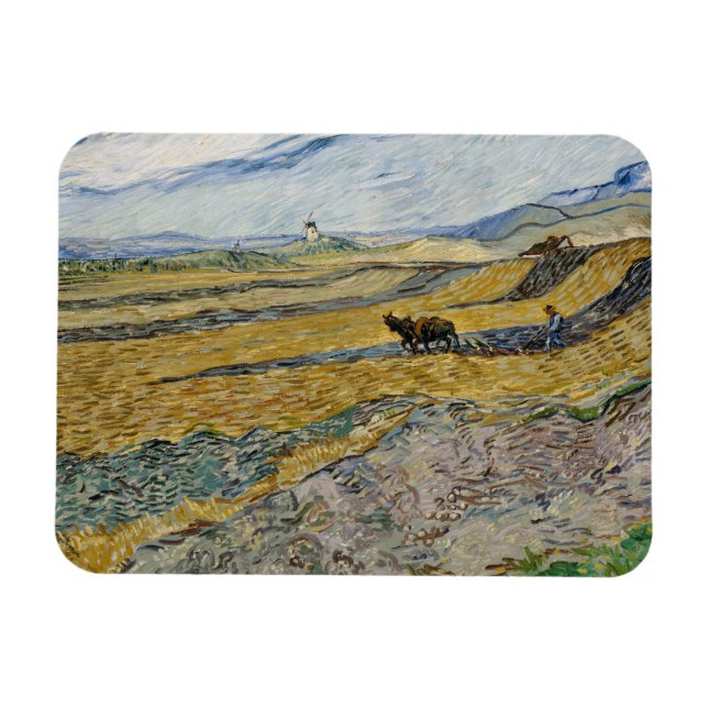 Íman Vincent Van Gogh, Campo fechado com Plowman (Horizontal)