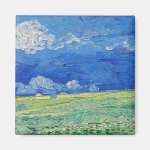 Íman Vincent van Gogh - Campos de trigo sob nuvens de t