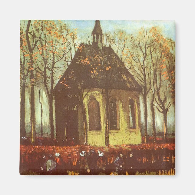 Íman Vincent van Gogh - Capela em Nuenen, Fieis (Frente)