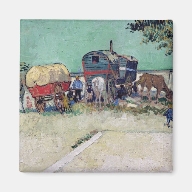 Íman Vincent van Gogh | Caravanas, acampamento cigano (Frente)