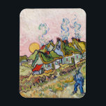 Íman Vincent van Gogh - Casas e Figura<br><div class="desc">Casas e números / Algodão achatado na Reminiscência do Sol do Norte - Vincent van Gogh,  1890</div>