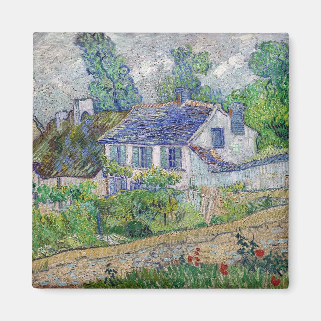 Íman Vincent van Gogh - Casas em Auvers (Frente)
