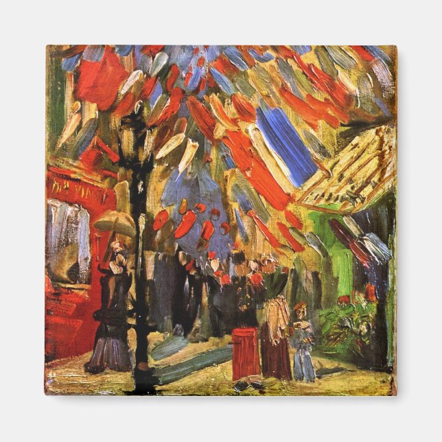 Íman Vincent Van Gogh - Celebração de 14 de Julho (Frente)