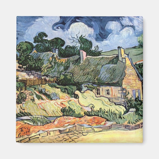Íman Vincent van Gogh - Cottages achados em Cordeville (Frente)