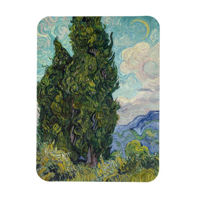 Íman Vincent van Gogh - Cyprestes (Vertical)