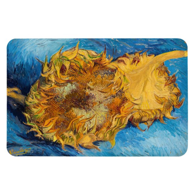 Íman Vincent van Gogh - Dois Girassóis Cortados (Horizontal)