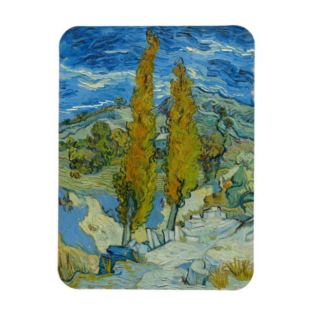 Íman Vincent Van Gogh, Dois Poplars nos Alpilles (Vertical)