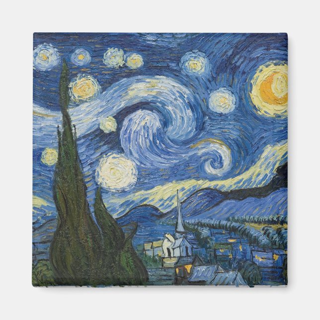 Íman Vincent Van Gogh é a noite estelar (Frente)