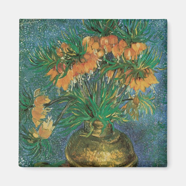 Íman Vincent van Gogh - Fritillárias em um Vaso de Cobr (Frente)