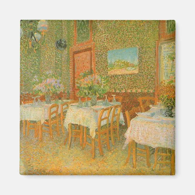 Íman Vincent van Gogh - Interior de um Restaurante (Frente)