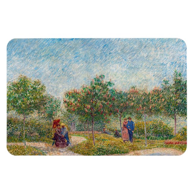 Íman Vincent van Gogh - Jardim em Montmarte com Amantes (Horizontal)