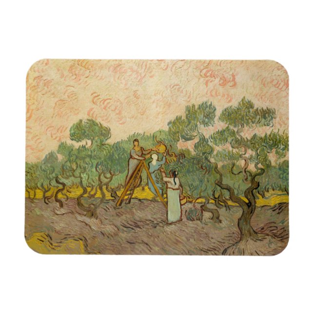 Íman Vincent van Gogh - Mulheres Escolhendo Azeitonas (Horizontal)