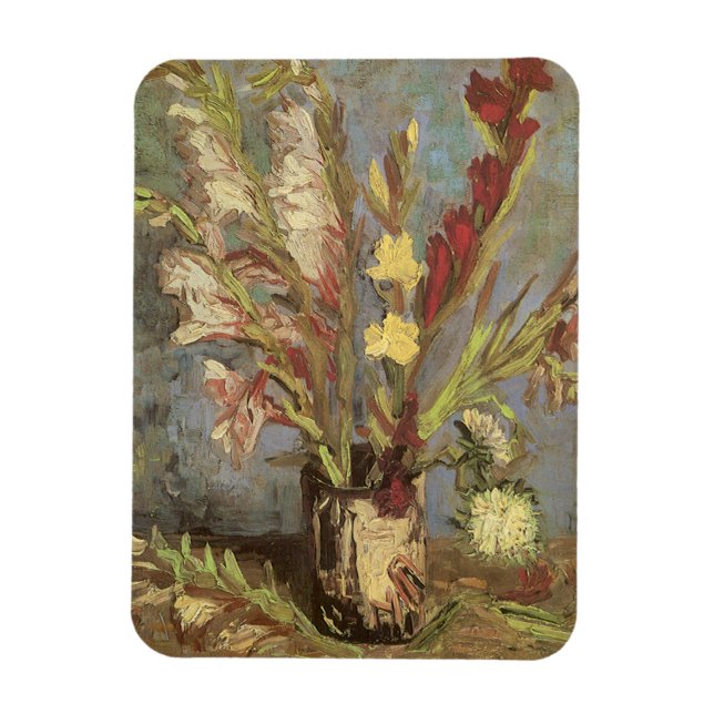 Íman Vincent van Gogh - Nature Morta Vaso com Gladíolos (Vertical)