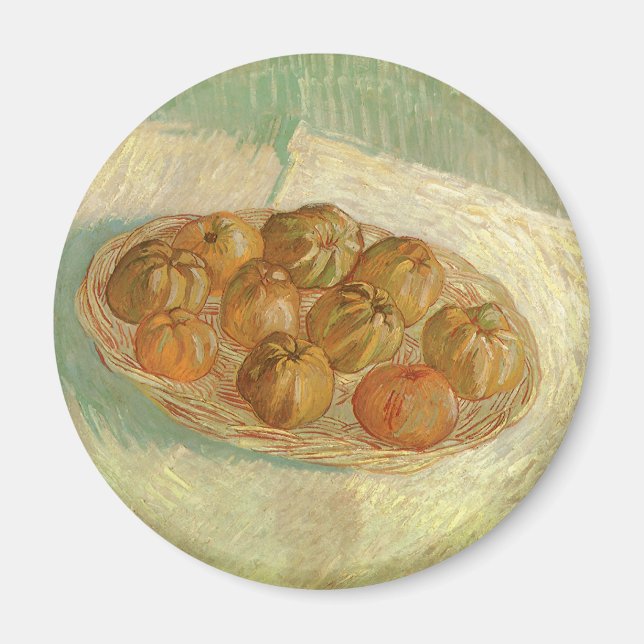 Íman Vincent van Gogh - Natureza Morta Cesto de Maçãs (Frente)