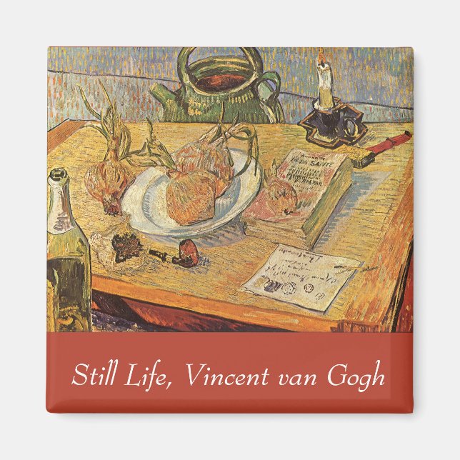 Íman Vincent van Gogh - Natureza-Morta com Quadro de De (Frente)