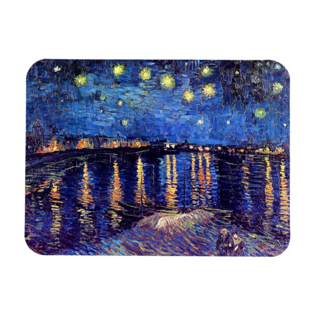 Íman Vincent Van Gogh - Noite Estrelada Sobre O Ródano (Horizontal)