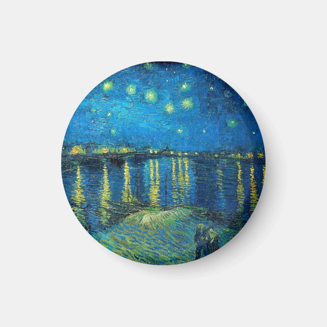 Íman Vincent Van Gogh Noite Estrelada Sobre O Ródano (Frente)