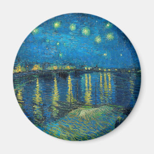 Íman Vincent Van Gogh Noite Estrelada Sobre o Ródano