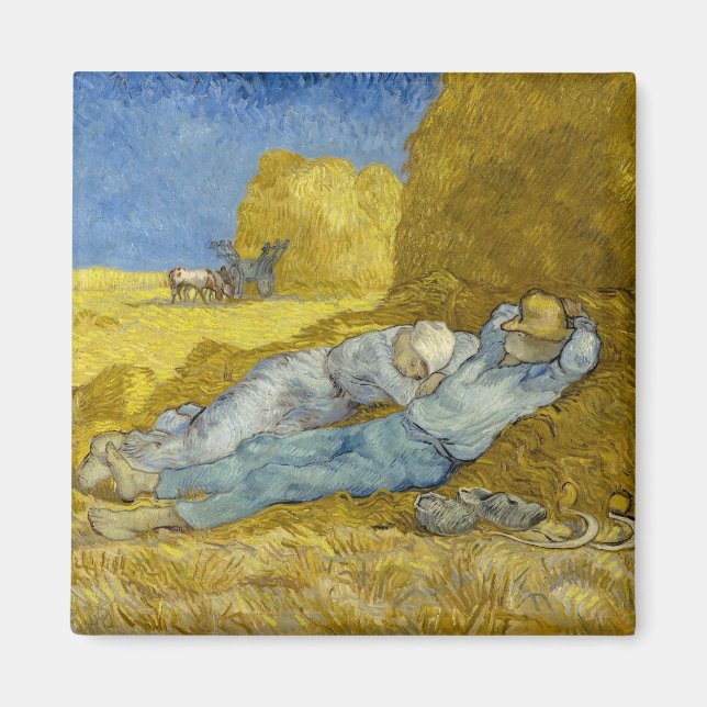 Íman Vincent Van Gogh - Noon, Descanse do trabalho / Si (Frente)