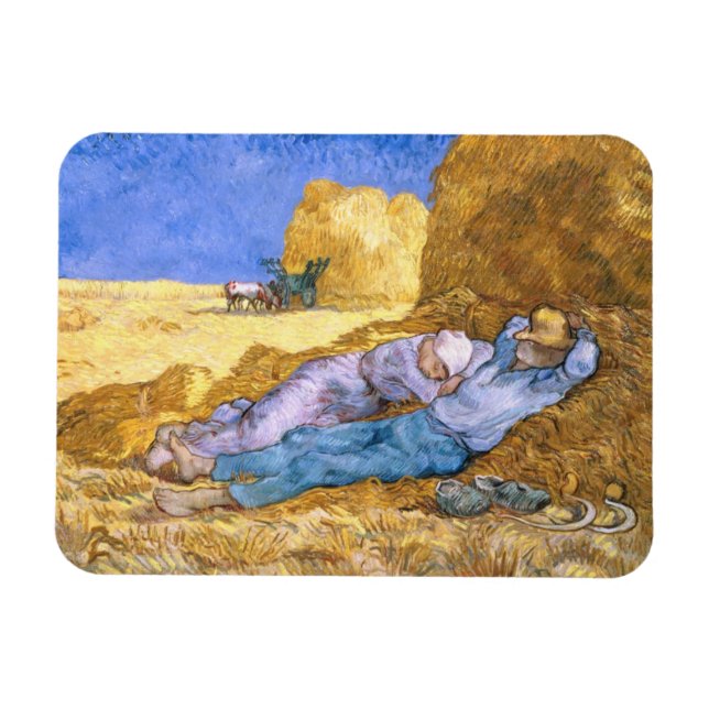 Íman Vincent van Gogh | Noon, The Siesta, após Millet (Horizontal)
