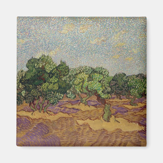 Íman Vincent van Gogh - Oliveiras (Frente)