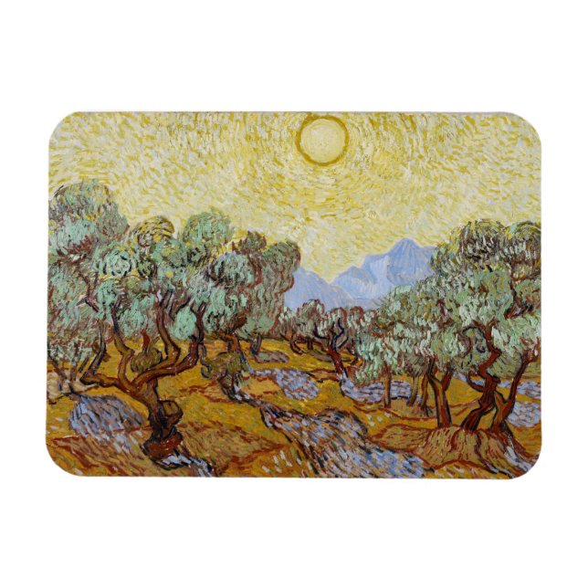 Íman Vincent van Gogh | Oliveiras, 1889 (Horizontal)