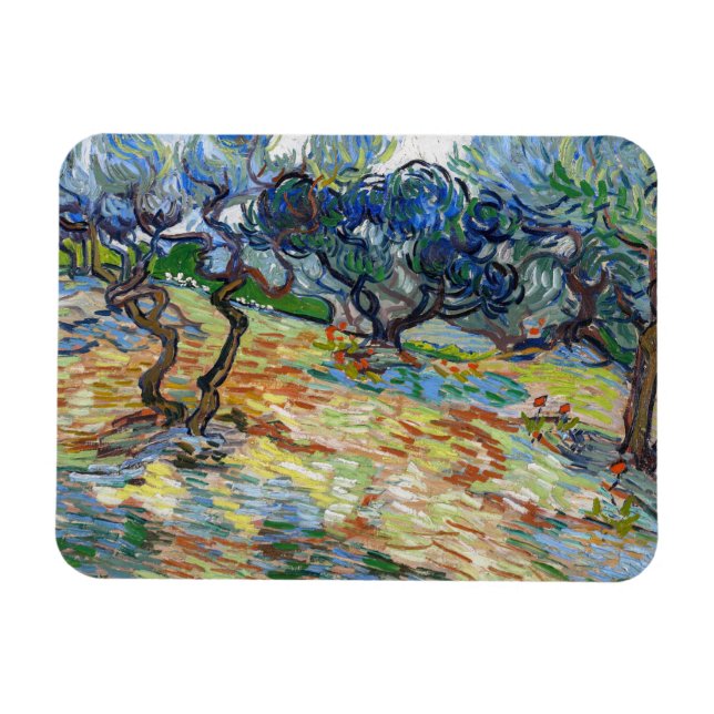 Íman Vincent van Gogh - Oliveiras: Céu azul brilhante (Horizontal)