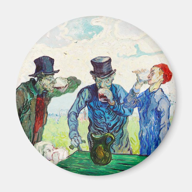 Íman Vincent Van Gogh Os Bebedores De Belas Artes (Frente)