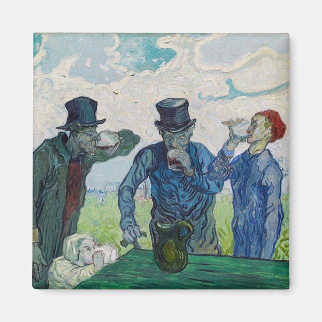 Íman Vincent van Gogh - Os Bebidas, depois de Daumier (Frente)