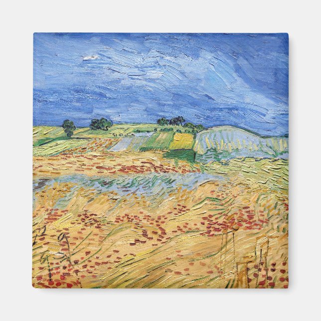 Íman Vincent van Gogh - Os campos / planície em Auvers (Frente)