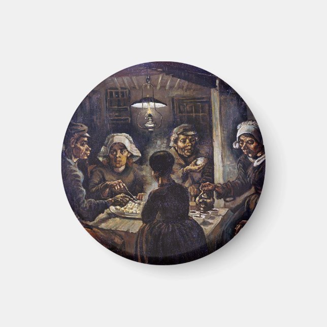 Íman Vincent Van Gogh Os Comedores de Batata Arte Fino (Frente)