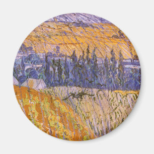 Íman Vincent van Gogh - Paisagem em Auvers sob a Chuva