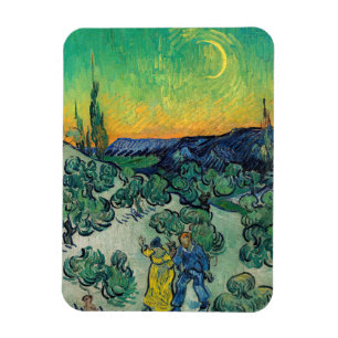 Íman Vincent van Gogh - Paisagem lunática com Casal