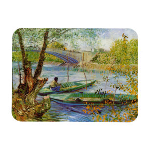 Íman Vincent Van Gogh, pescando na Primavera
