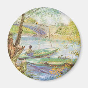 Íman Vincent van Gogh Pescando na Primavera, Pont de Cl