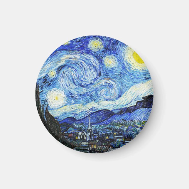 Íman Vincent Van Gogh, pintura A Noite Estrelada (Frente)