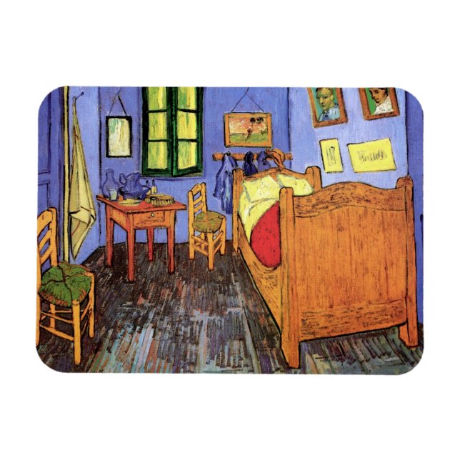 Íman Vincent Van Gogh - Quarto em Arles Arte Fino (Horizontal)