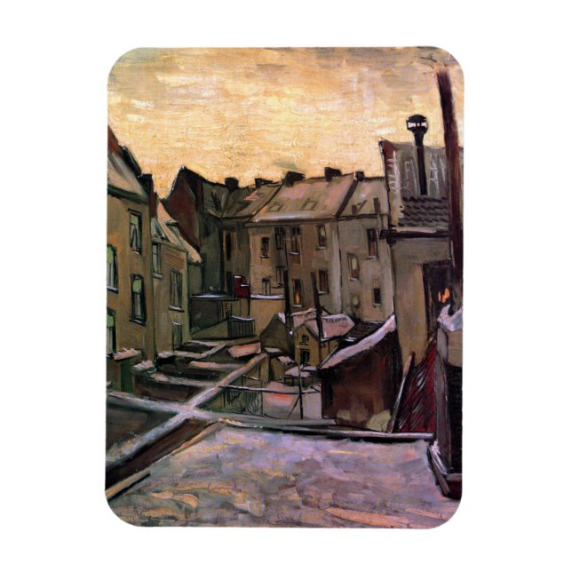 Íman Vincent Van Gogh - Quintais De Casas Antigas (Vertical)