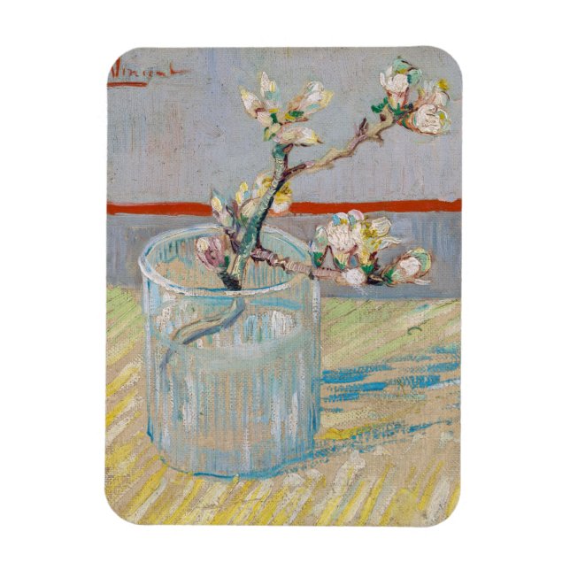 Íman Vincent van Gogh - Ramo de Amendoeira num Copo (Vertical)